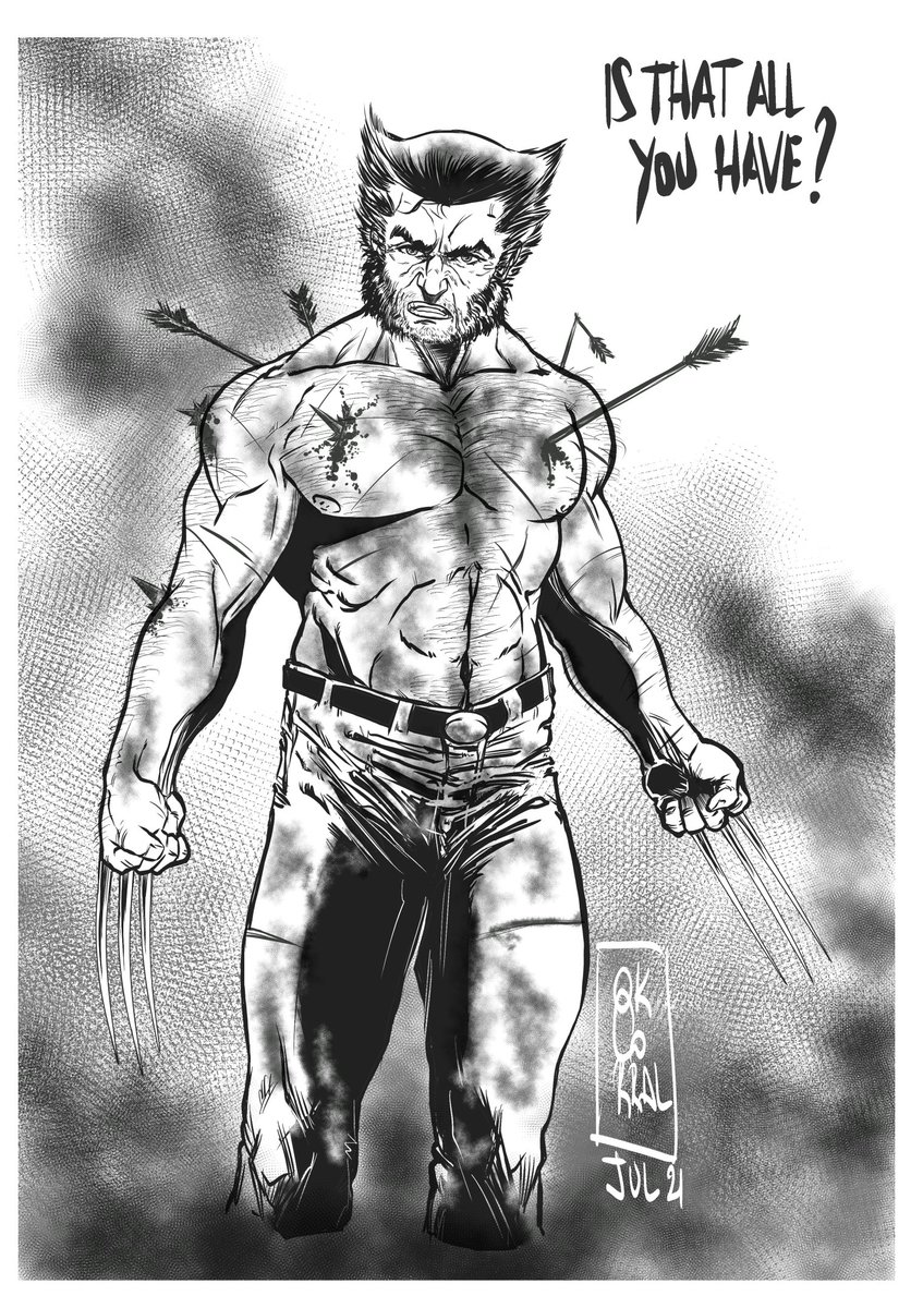 Rober_Ok_Corral's tweet photo. Wolverine illustration inked
#practice #wolverine #sketch #pose #pencil #comic #art #illustration #alwayslearning #practicepracticepractice  #xmen #marvel #logan #okcorral077 #ink #inkingcomics #inks #crosshatching https://t.co/BpeIfQ0FWr