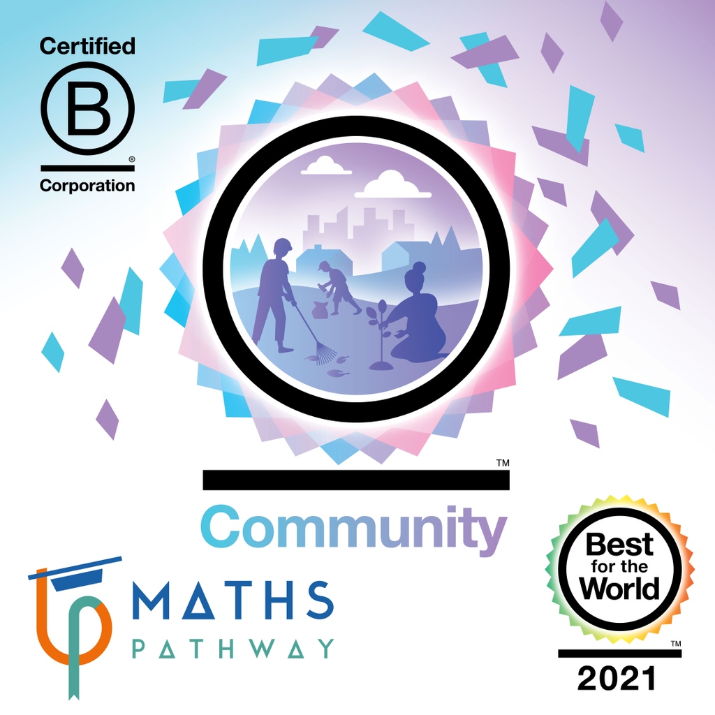 We're excited to announce that we've been recognized as #BFTW2021! This means we scored in the top 5% of one of the five impact areas assessed as part of the certification process. 

Click to learn more about the Best For The World. www2.mathspathway.com/maths-pathway-…