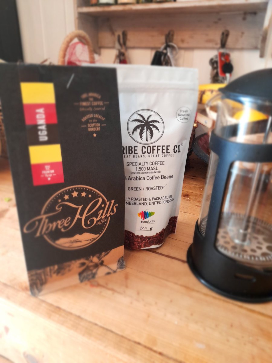 Thanks to Richard @3HillsCoffee for our complimentary bag, perfect timing, it's a fab roast. Got our pals <a href="/caribecoffeeco/">Caribe Coffee Co. 💙☕️</a> on standby too. Gonna need it. Long nights. 🐎👶