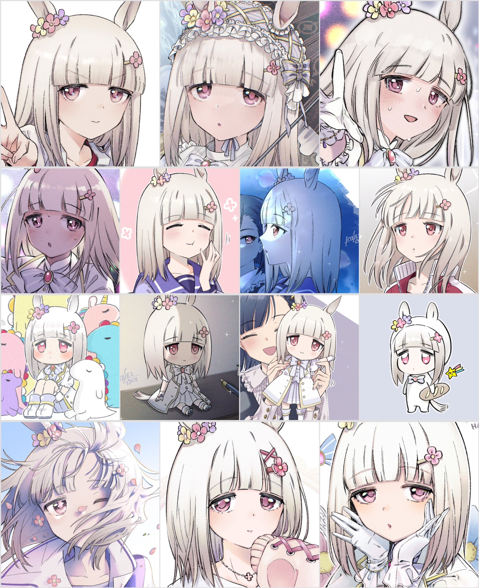 ウマ娘 ハッピーミークのお顔よくばりセット イラスト ウマ娘うまぴょいまとめ