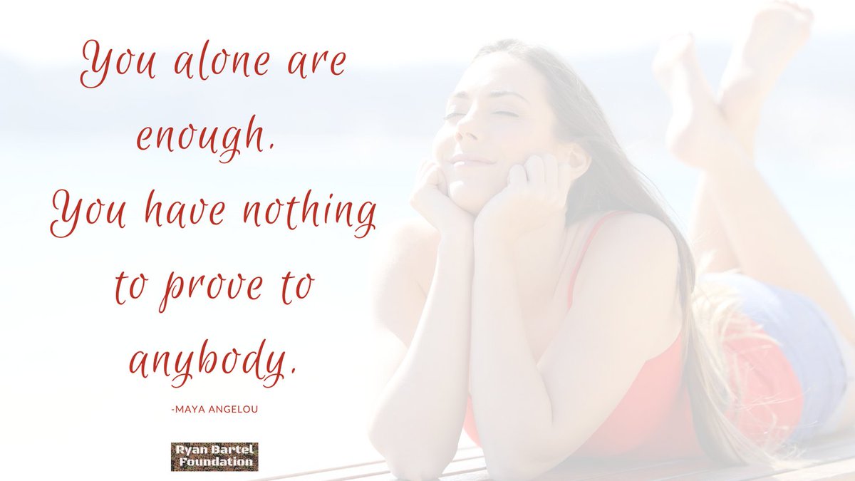 RyanBartelFdn's tweet image. #FORTitude We're All Human Wednesday
You are enough.
#Wereallhuman #RyanBartelFoundation