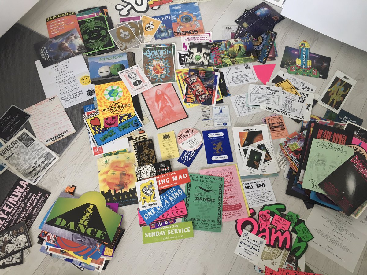30-odd years ago, when I was a teen, I spent ‘89-‘91 in a loved-up haze dancing with thousands of others in the UK acid house rave scene. Because I’m a nerd, I kept all the memorabilia from that time - 100s of flyers for one-off illegal raves. Rave historians, you’ll enjoy this.