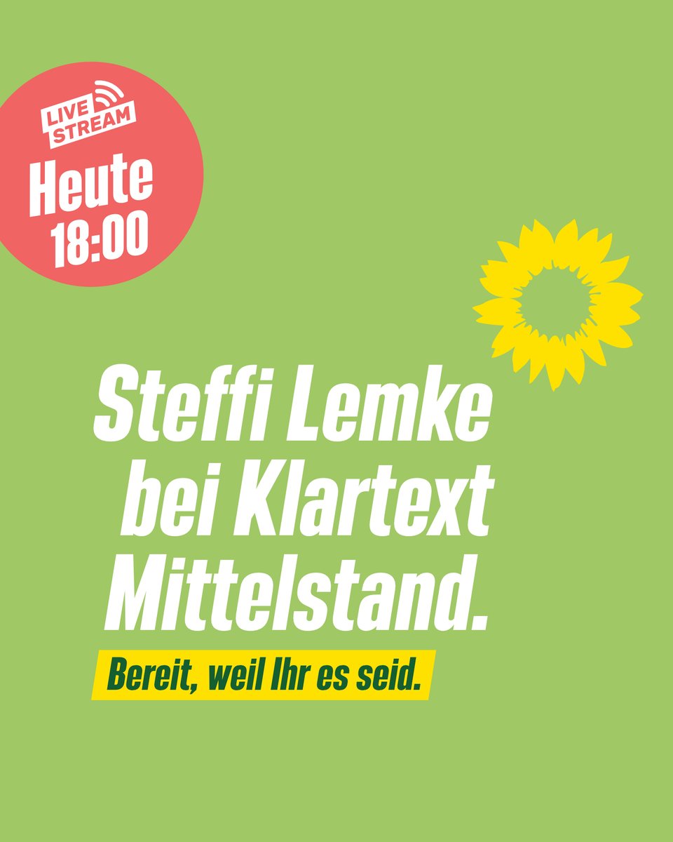 GRUENE_LSA's tweet photo. Unsere grüne Spitzenkandidatin @SteffiLemke ist heute Abend beim Wahlcheck des Bundesverbandes mittelständische Wirtschaft @BVMWeV. Die Themen: Wirtschaft, Bildung, Nachhaltigkeit und Klima. Livestream ab 18:00: https://t.co/ZcuuCsgzEm https://t.co/7nOx9XRDYj