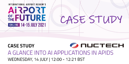 IntAirport's tweet photo. Join us today at 12:00-12:21 BST for a case study by 
@Nuctech_CT - #AirportoftheFuture co-sponsor – on ‘Case Study #2 A Glance into #AI Applications in #APIDS’. You can still join the event by booking your place here: https://t.co/bVcuqFbOJb #airports #aviation #COVID19 https://t.co/JiDZ7wr5Mw