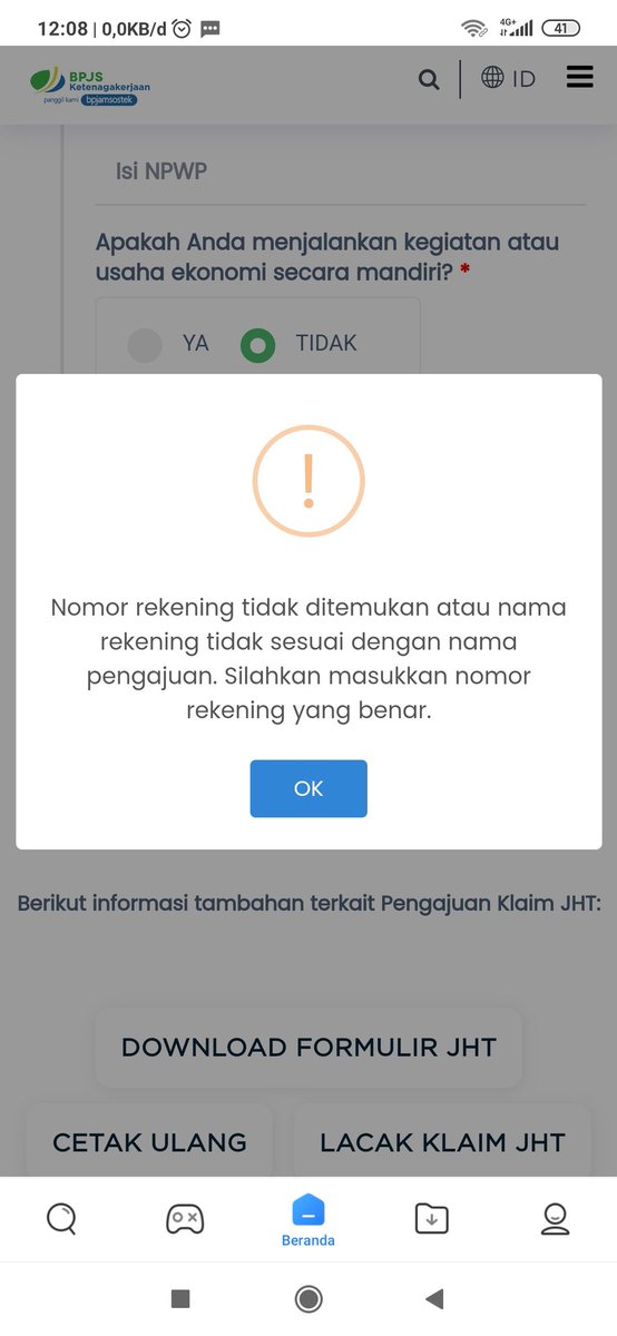 ayu_et's tweet photo. @BPJSTKinfo Min ini knp ya, kemarin sebelumnya saya bisa masukkan sudah sampai tahap upload berkas . Kemudian krna berkas yg saya upload blm lengkap, saya ulang di hari ini, tp no rek sama bank ga terdeteksi, pdhl sudah saya isi betul . Knp ya? https://t.co/hEf1MbVZdv