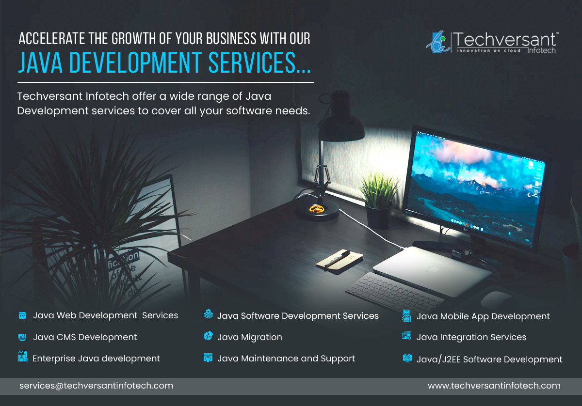 Techversant's tweet image. Accelerate the growth of your business with our java development services.

Talk to our experts
services@techversantinfotech.com 
techversantinfotech.com

#Techversant #java #javadevelopment #javaprogramming #javadeveloper #softwaredevelopment #IT #softwareservices