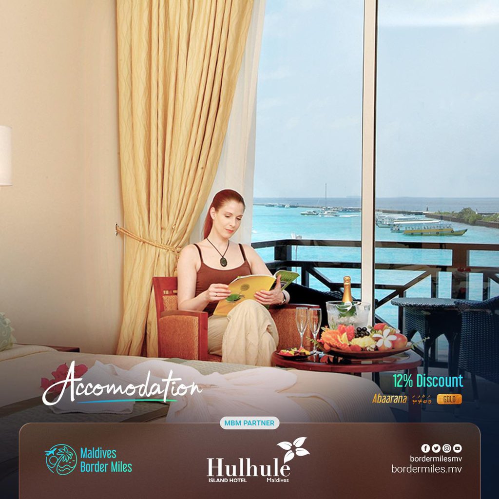 Airport hotel with modern decor and amenities to make your stay more comfortable. 
<a href="/MaldivesHIH/">Hulhule Island Hotel</a> 🏨 

12% discount for Abaarana members! 
.
.
.
#bordermilesmv #worldsleadingdestination #visitmaldies #hihmaldives
