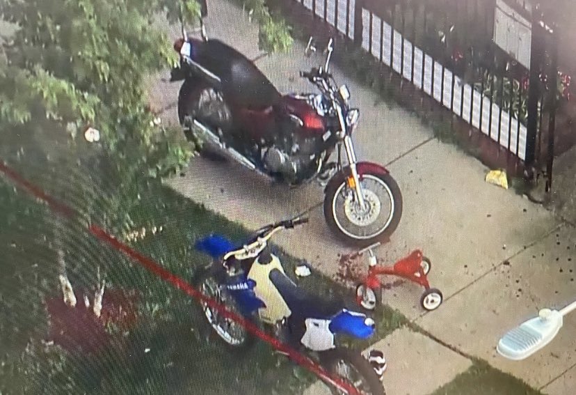 ChiraqRadio's tweet image. Look closely, crime tape surrounds a tricycle  - a 2yo hit by gunfire…  #chiraqradio #chiraq #killinois #chiraqmagazine