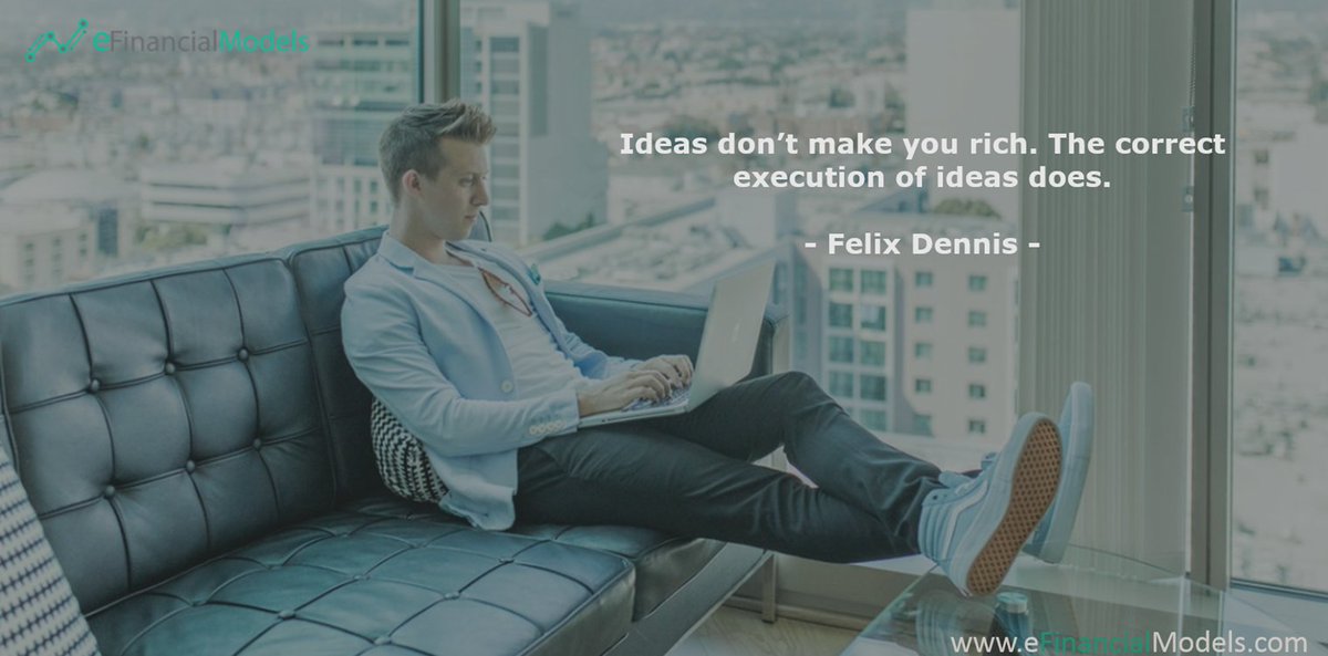 eFinancialModel's tweet photo. “Ideas don’t make you rich. The correct execution of ideas does.” Felix Dennis
#quoteoftheday #motivationalquotes #inspirationalquote #life #planning #priorities #execution #justdoit #ideas #notrichyet #doitright #planright https://t.co/6MXiM2KBTT