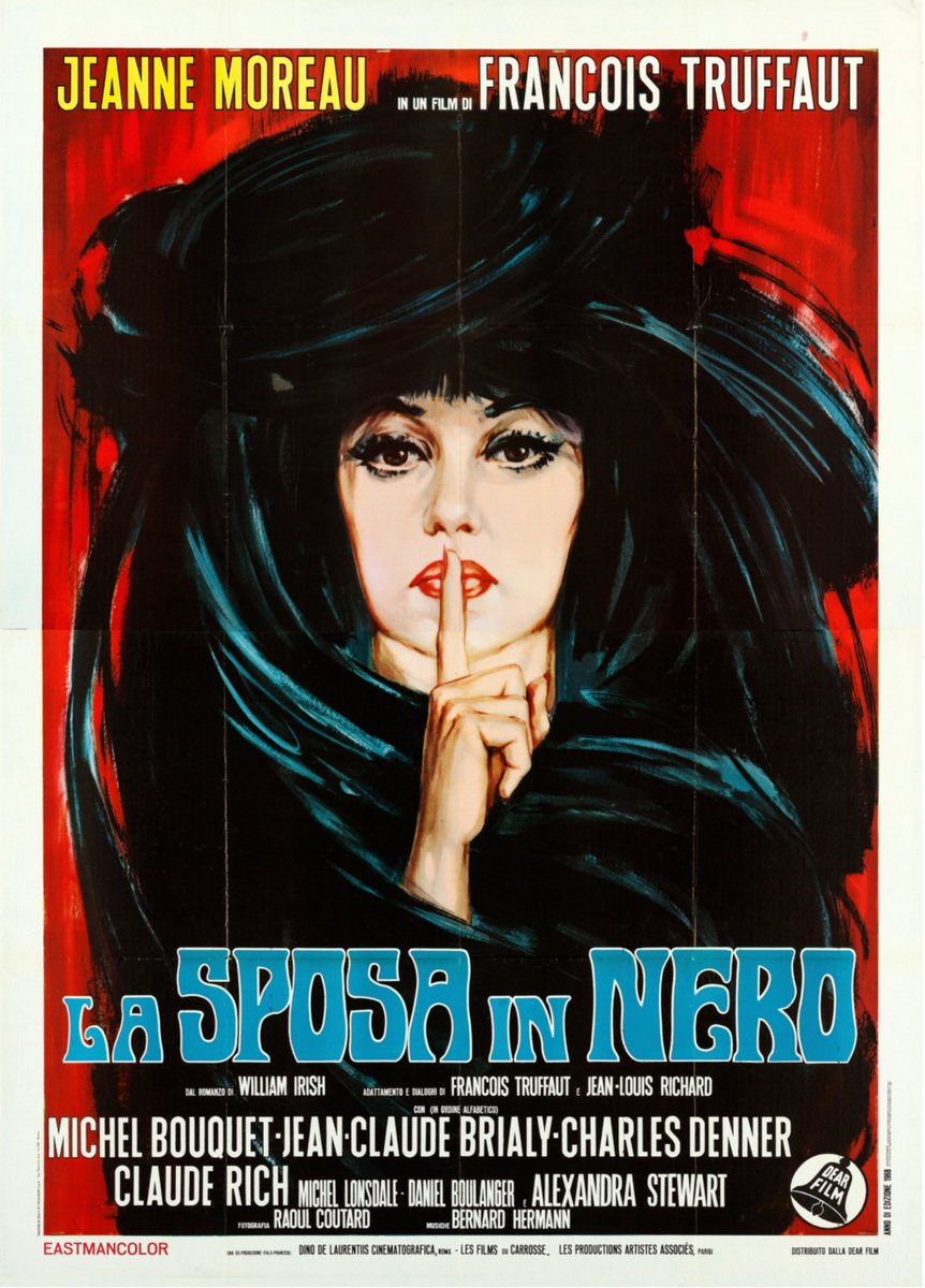 ToursHollywood's tweet photo. https://t.co/dojFO26NvP
The Bride Wore Black (France, 1968). 
Italian 4 - Fogli (55" X 77"). https://t.co/8SZRzbsnz4