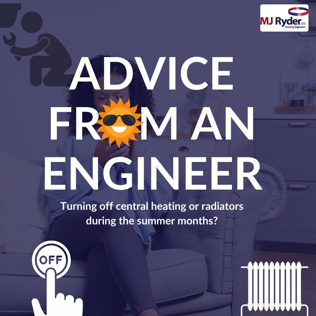 MJRyderLtd's tweet photo. Advice from an Engineer 👩‍🏭

Should you turn your central heating off or just your radiators during summer?

☀️ A combination boiler should allow you to change the setting to allow hot water but no heating.
☀️ Or you can choose to turn off radiators individually. https://t.co/whyXNwPv1P