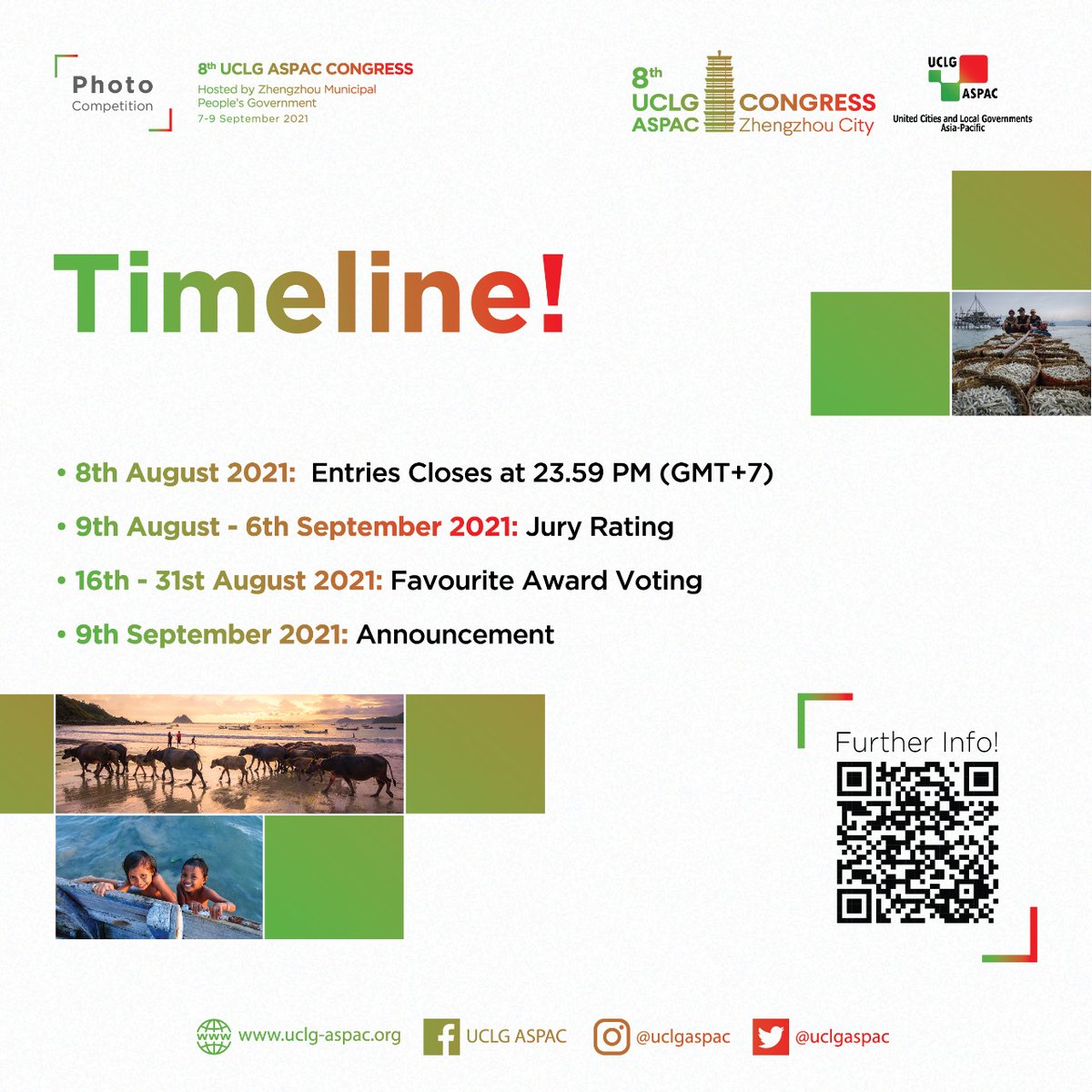 uclgaspac's tweet photo. 📸OPEN FOR PUBLIC!✨
The 8th UCLG ASPAC Congress is coming up! To get into the spirit, let's go ahead and join our Photo Competition on the theme of COVID-19 recovery!

@LEAD4SDGs @cricproject @localisesdgs

#8thUCLGASPACongress
#PhotoCompetition
#4BetterLocal
#Insight4Leaders https://t.co/xWNJohjMWC