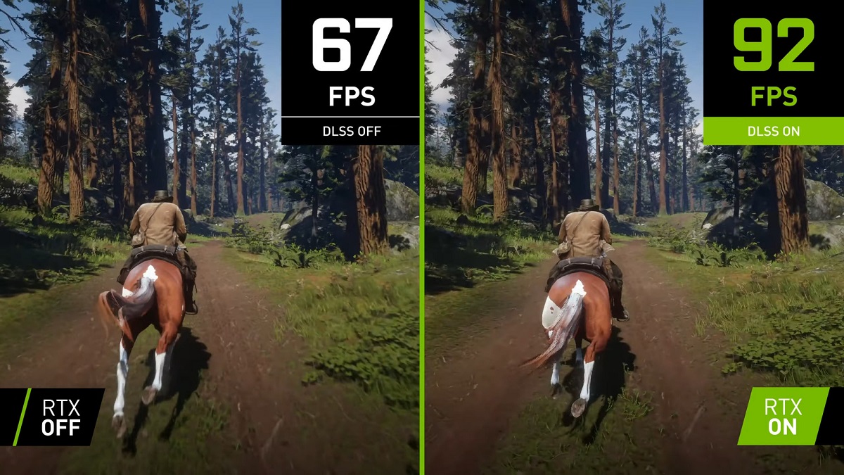 Red Dead Redemption 2 с DLSS И без