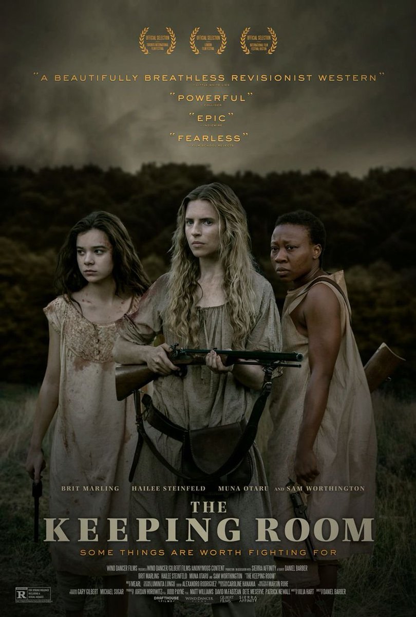 FilmMomatic's tweet photo. #NowWatching THE KEEPING ROOM #DanielBarber @juliahartowitz @britmarling @HaileeSteinfeld @munaotaru #SamWorthington #KyleSoller #NedDennehy @amynutts @nicholaspinnock https://t.co/GMVLTOuR4n