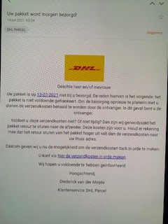 Gepensioneerd Wanneer Verbinding DHL Nederland on Twitter: "@Goyita67 Er gaan helaas weer veel spamberichten  rond. Deze mail is niet afkomstig van ons, dus die mag je negeren en  weggooien. Kijk even op deze pagina voor