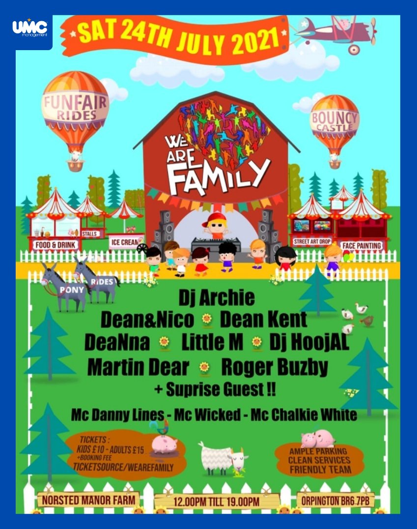 <a href="/iamdjarchie/">I am DJ Archie</a> will be taking to the stage at the We Are Family Festival, with no crowd restrictions, in only a few weeks time 🥳

The little man always brings a big show with him 🔥