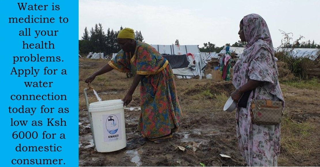 KIWASCO's tweet photo. Not connected to our piped water network yet? Well, you can apply for a connection today.
#RefreshLife
#WaterIsLife https://t.co/va2J24wkJY
