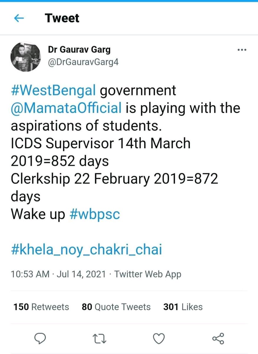 realSumanX's tweet photo. #khela_noy_chakri_chai 
দিদি এটা খেলার বয়স নয়, চাকরি করার বয়স
@MamataOfficial 
@BanglarGorboMB 
@jdhankhar1
@DidiKeBolo

Wake up wbpsc https://t.co/VWyx8pGcy0
