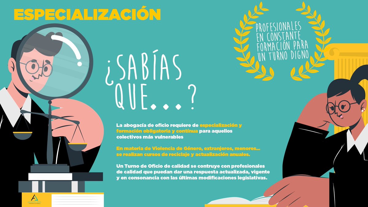 Siempre menospreciado e infravalorado injustamente, el turno de oficio requiere de una especialización y preparación que resultan esenciales para desarrollar nuestra labor de forma digna.

#EsNuestroTurno