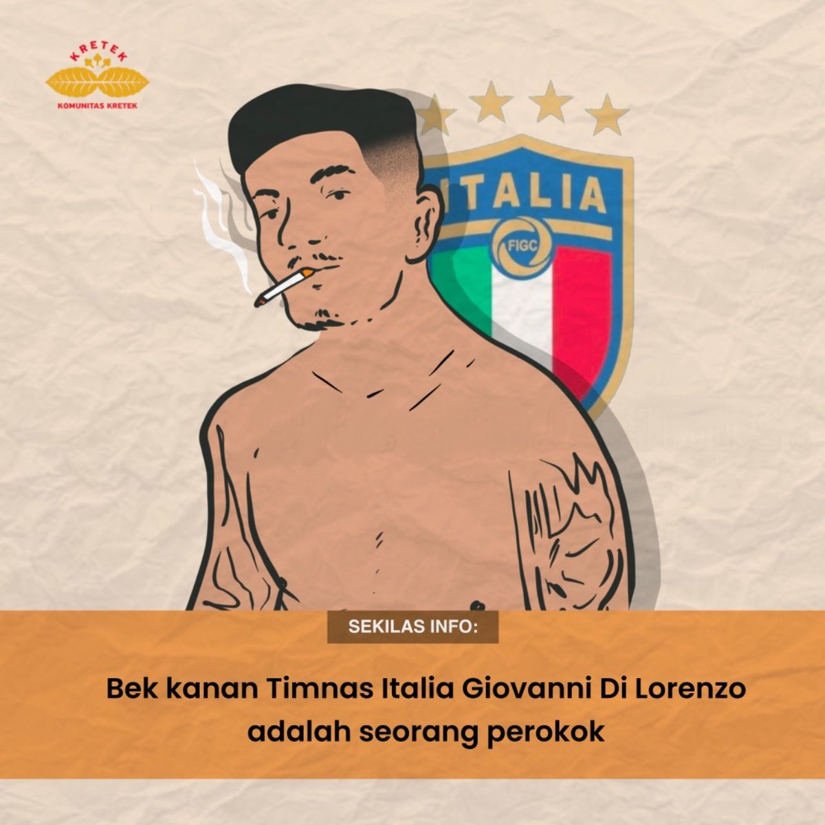 Kata siapa perokok gak bisa berprestasi? Nyatanya Giovanni bisa bawa Timnas Italia juara euro tuhh..