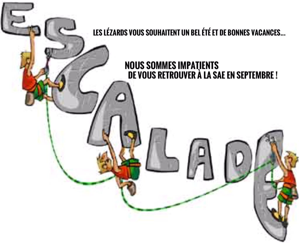 Les Lézards vous souhaitent de bonnes vacances... 
Pensez à envoyer votre fiche de pré-inscription !  Elle est disponible sur le site : leslezardsdelescar.fr/page/1462308-t…