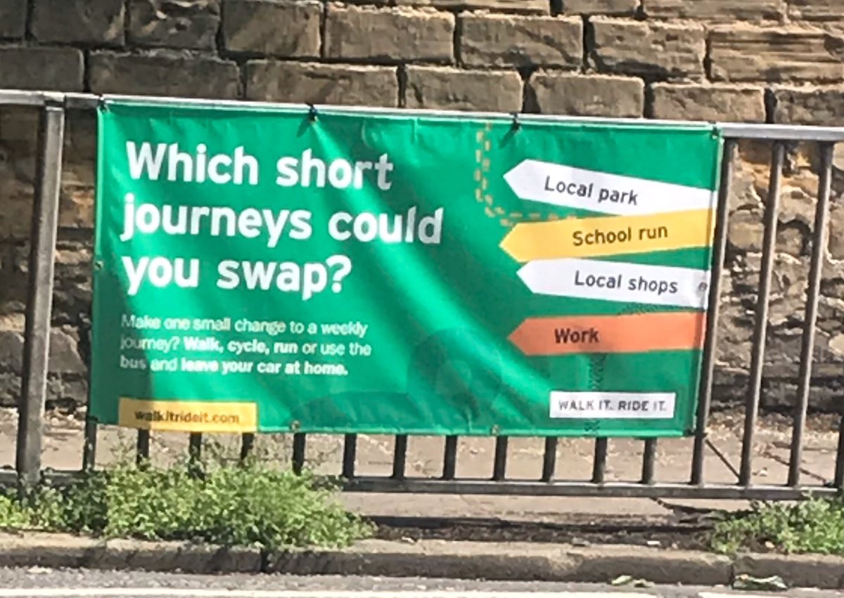 A great idea @ConnectingLeeds encourage #healthier #GreenerTravel #WalkitRideit one small change can make a difference