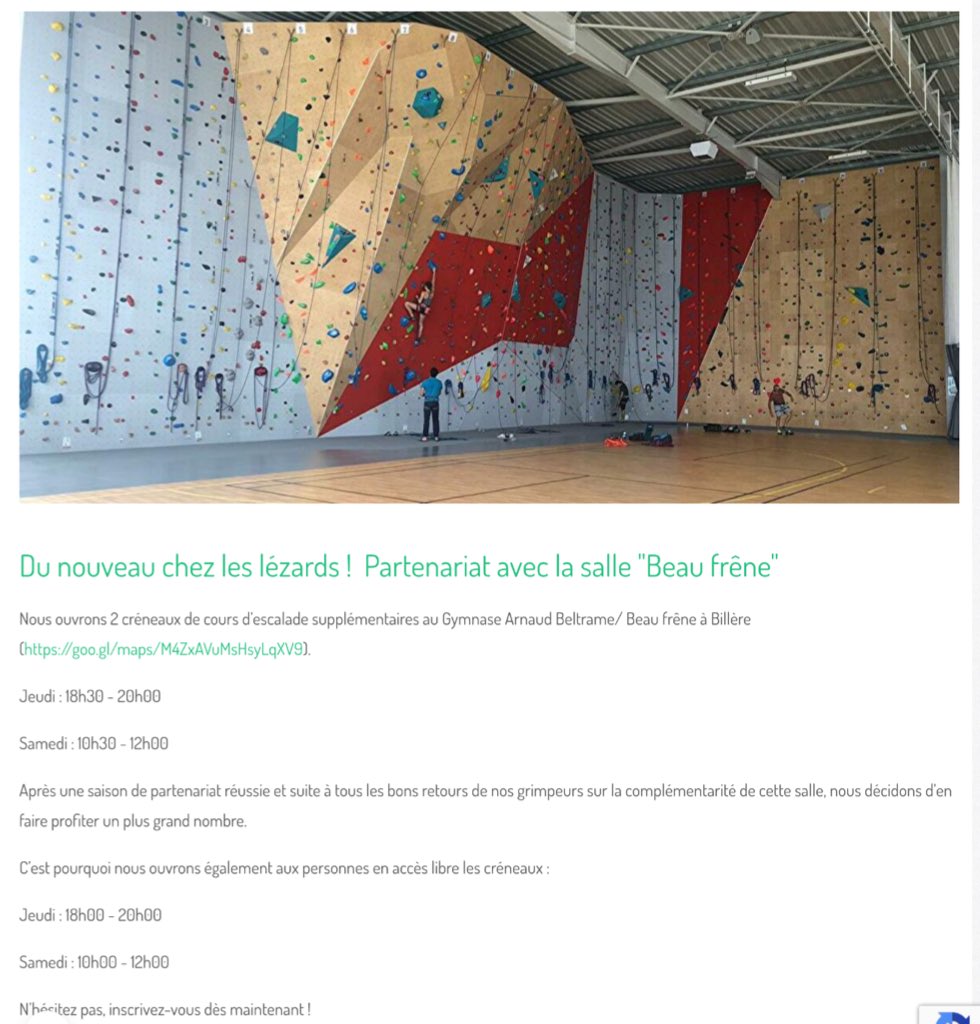 À la rentrée de septembre 2021, le Club continuera à vous proposer des créneaux d'escalade dans deux superbes #SAE à Lescar et à Billère : leslezardsdelescar.fr/articles/77742…