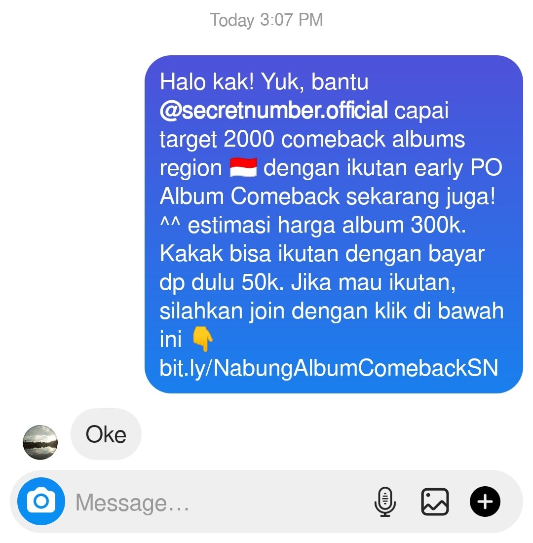 secretciaaa's tweet photo. Yuk bantu ajak lockeys buat ikutan early PO Album Comeback @5ecretNumber sekarang jg supaya capai target 🇮🇩 segera!

ss sampe ga muat lagi saking dm lockey banyak bgt wkwkwk
yuk kalian juga 🔥🔥🔥

walau ga bisa beli, setidaknya bisa bantu share ya ^^

#SECRET_NUMBER #시크릿넘버 https://t.co/6h72elixkd