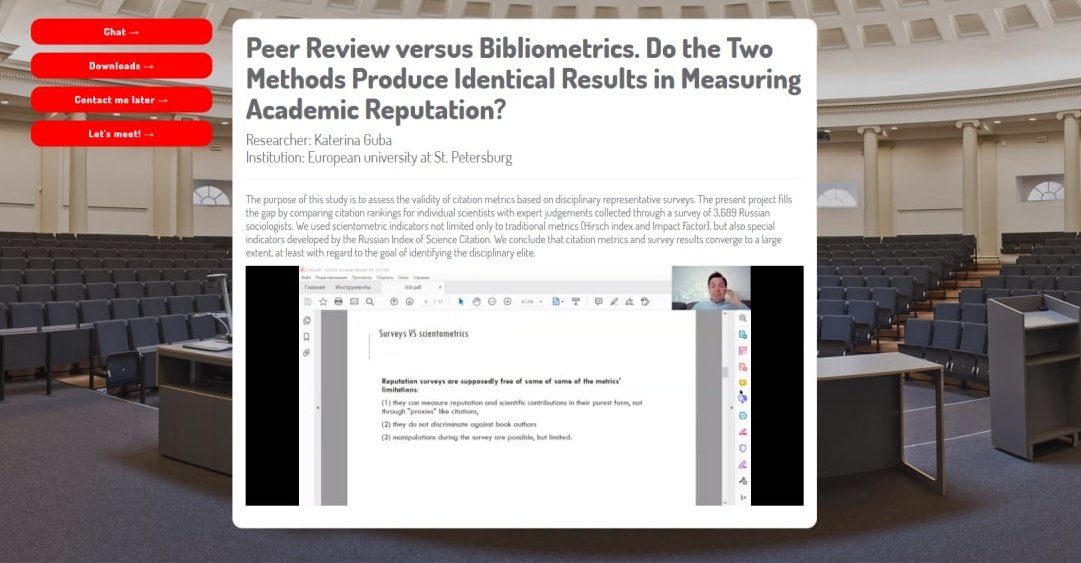 Visit Special Track Social Science & Humanities to see our on going project on the Peer review vs Bibliometrics for Russian sociologists #issi2021. More disciplines to come.