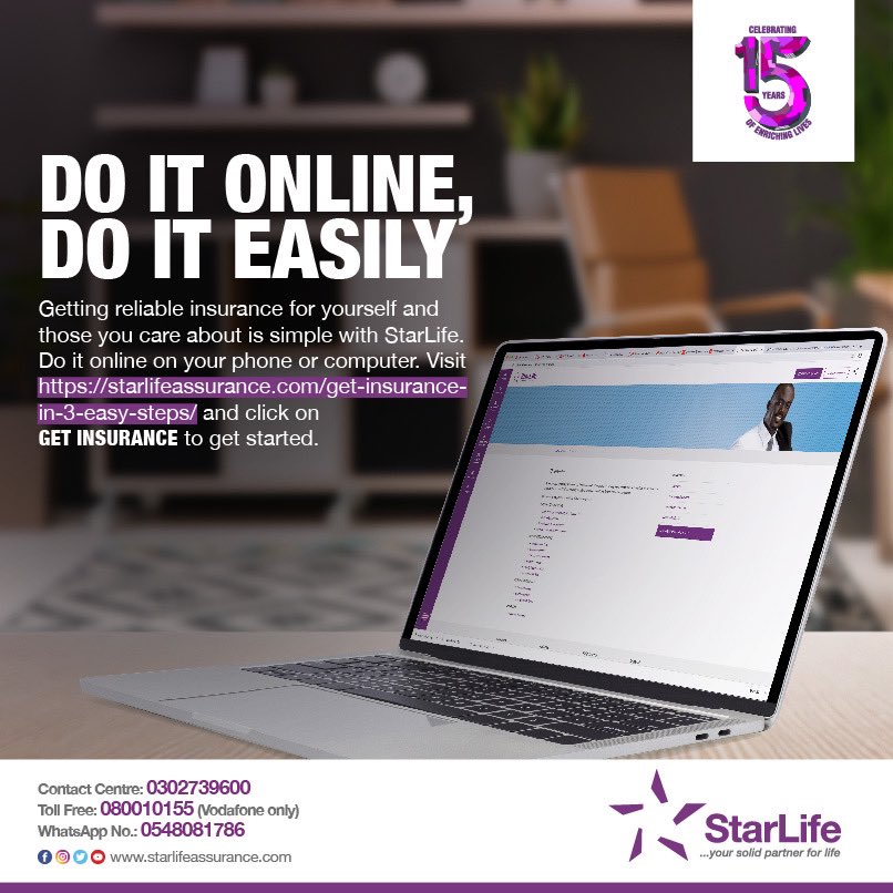 Starlifegh's tweet photo. Get reliable insurance from us. Itโs easy!
Just visit โhttps://t.co/BhaTdtb6u5โ or the link in our bio and tap โGet Insuranceโ to get started.
#StarLife #Yoursolidpartnerforlife #insurance #insurancecompany #happwednesday https://t.co/kAWohhovPl