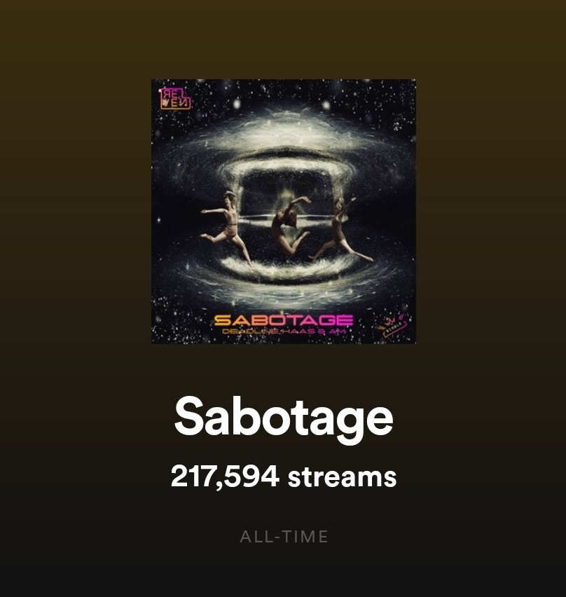 AMMusicUK's tweet photo. U N R E A L. 200K streams on 'SABOTAGE' with @DEADLINE_real &amp; @VitorHaas + 200K streams on 'FEELIN' HIGH' with @deevisionmusic &amp; @differentstage ON THE SAME DAY! Thank you for the support &amp; love! 🙌🙏X https://t.co/DlXXnF0kTe
