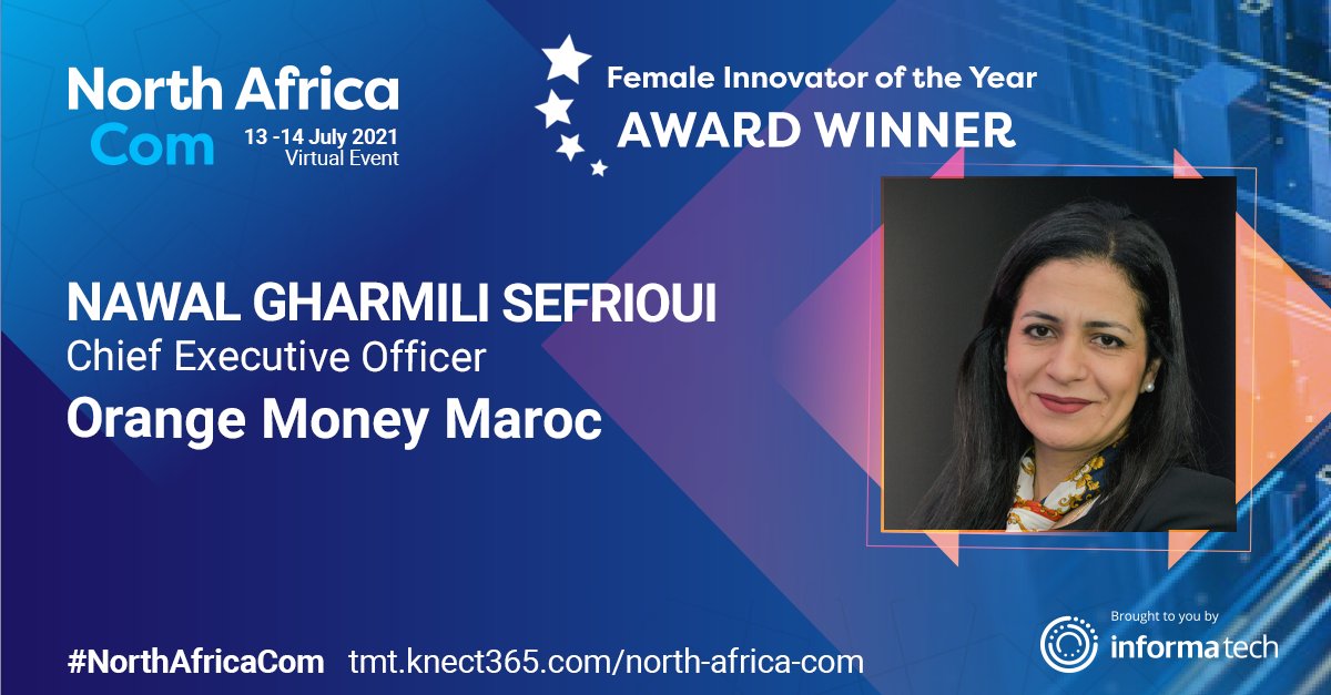 Un Grand Bravo <a href="/gharmilina/">Gharmili Sefrioui Nawal</a> élu Female Innovator of the Year  #northafricacom #orangemaroc #orangemoney #orange  #femaleleadership #Morocco