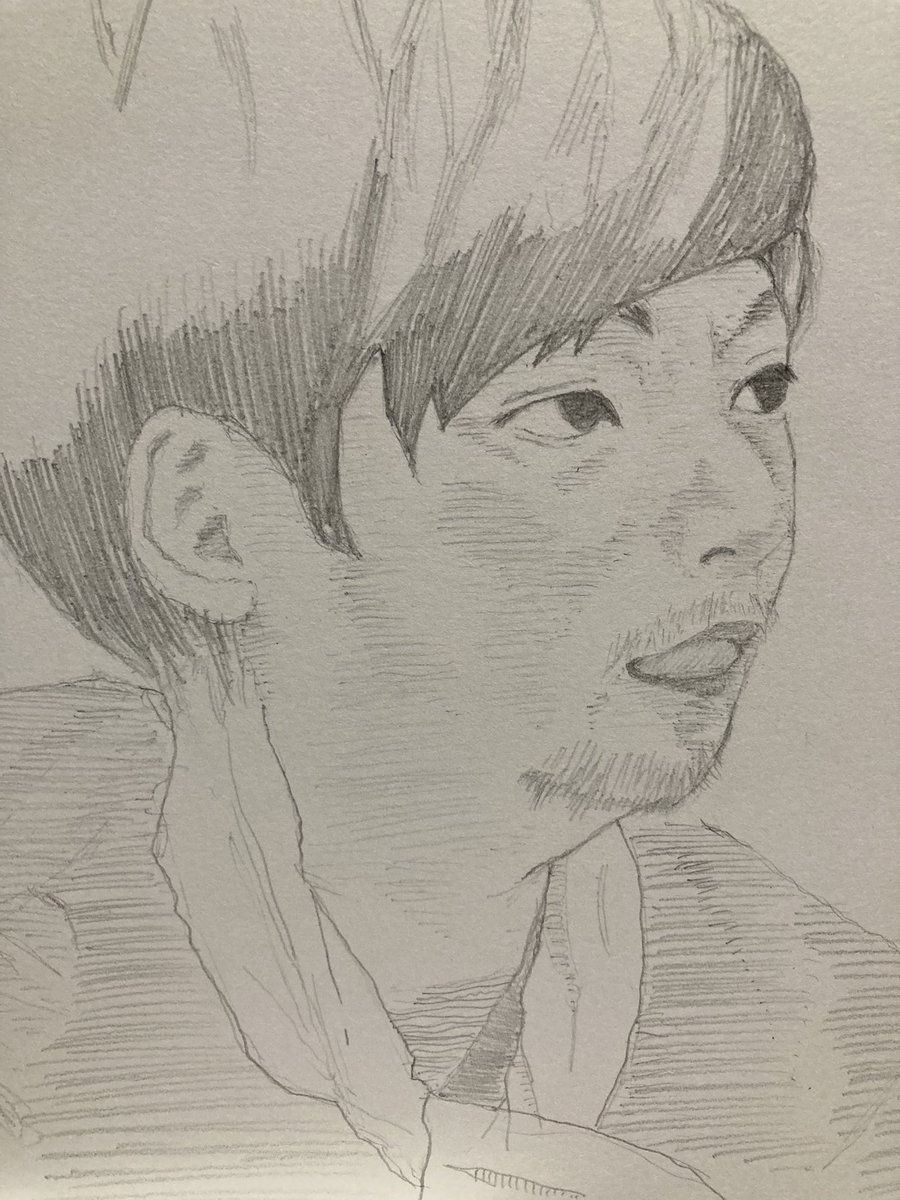 catch8ducks's tweet photo. #清水優　#俳優　#国立劇場　#反応工程　　拙い絵ですが https://t.co/Bbe6jFtm4b