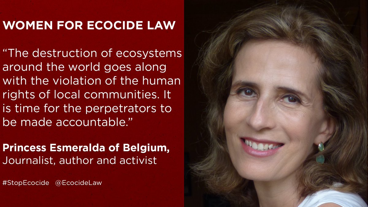 Princess Esmeralda of Belgium supports a law of #ecocide 
@esmeraldadereth 

#endecocidebelgium #EndEcocide #stopecocide #ClimateEmergency  #indigenousrights  #womenforecocidelaw #IWD #IWD2021