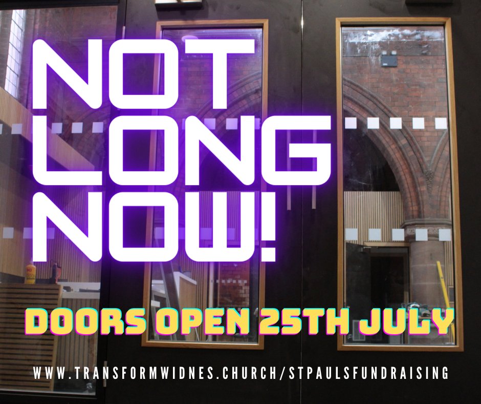 TransformWidnes's tweet image. We're so excited that we are now well over 50% of our fundraising target to make St Paul's an amazing space for our whole community.

If you haven't yet given or fundraised and would love to, please check out our website link: transformwidnes.church/stpaulsfundrai…
