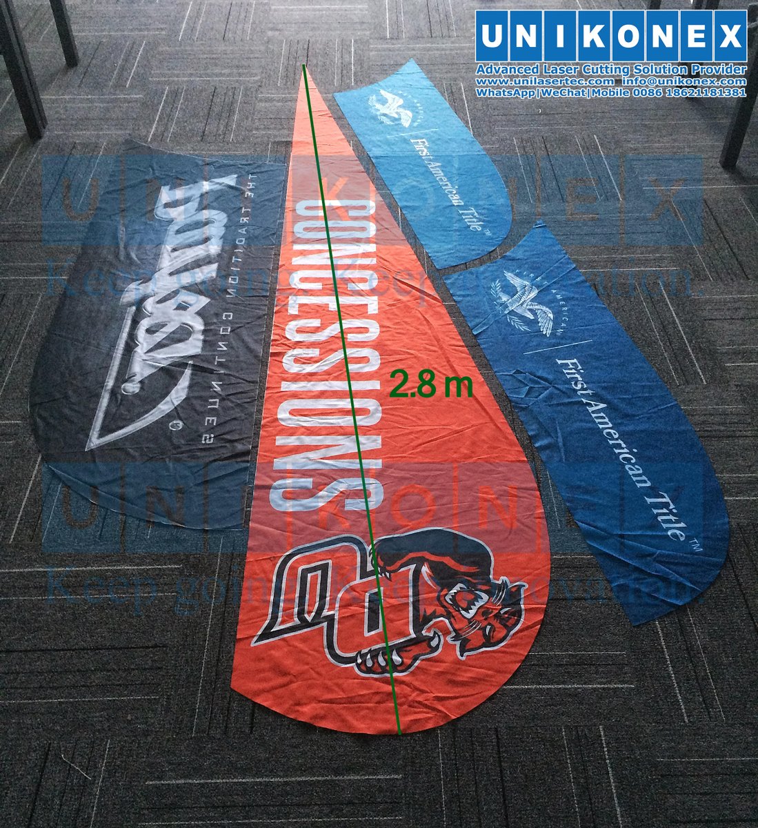 Unikonex_Tech's tweet image. 2.8m ultra-length digital printed flag laser cutting.
No matter how long it is, the visual laser cutting machine can completely cut out the printed flag.
unilasertec.com info@unikonex.com
#sublimationprintedflaglasercutting #ultralengthflaglasercutting #flaglasercut