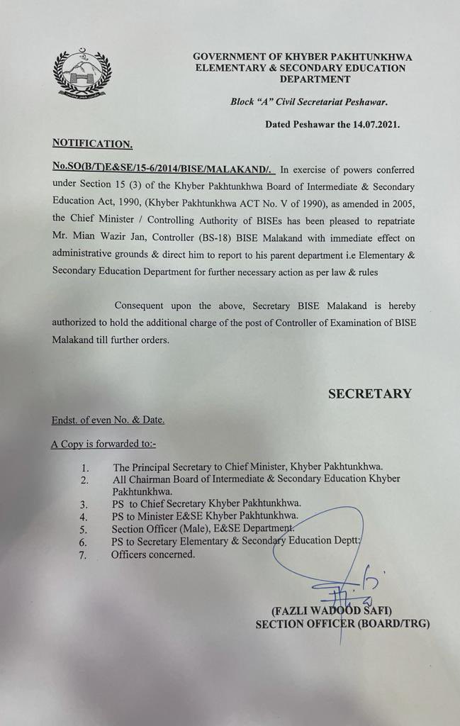 ShahramKTarakai's tweet photo. The alleged exam controller involved in the Malakand board lower Dir exam cheating case has been summoned to KPESED with immediate effect for further action. The inquiry has just begun, and soon they will get exemplary punishment. https://t.co/hnWlPLgkei