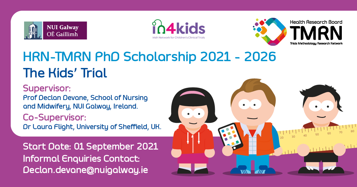 hrbtmrn's tweet photo. Two great #PhDScholarships opportunities @nuigalway &amp; @UL_Research - Full 4 year Scholarship, Travel, Training &amp; Publication Bursaries also included - Delve into the area of #trialsmethodology Contact HRB-TMRN@nuigalway.ie for full project outlines - #PhDlife #PhDchat #Funding https://t.co/rdZuW0csUa