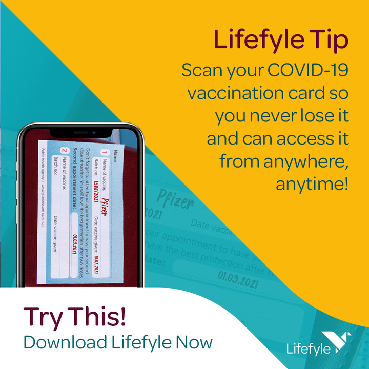 Use Lifefyle to scan your COVID-19 vaccination card so you never lose it and can access it from anywhere, anytime! ​ ​#covid19 #vaccinationcard #vaccination ​#declutterlikeamother #productivityapp #productiveweek #decluttered #decluttertips #productivedays #lifeadmin #adminlif