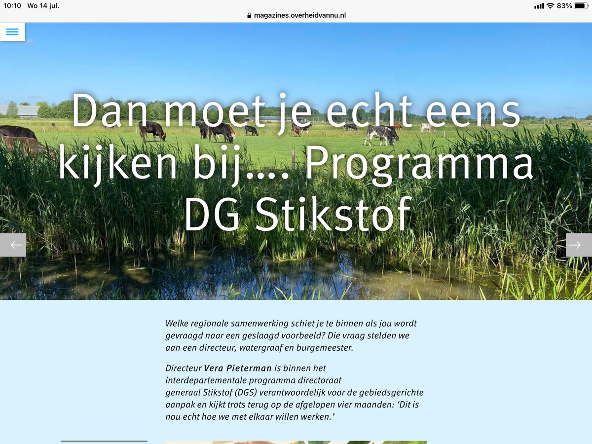 Wees welkom om te kijken bij het interdepartementale programma-DG Stikstof 😅