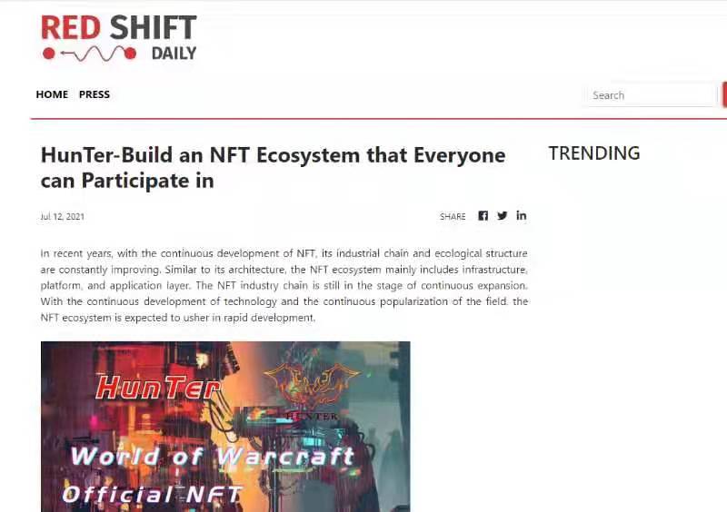 HunTerNFT1's tweet photo. International financial media published HunTer Difi+NFT information

 https://t.co/urz2arsnoH

#Swap #BSC #DeFi #BinanceSmartChain #gaming #wow #Hunter #cryptogame #NFT #Cryptocurency #Cryptoart #cryptogaming #cryptopunks #cryptocurrency #cryptotwitter https://t.co/ltwB99kFyr
