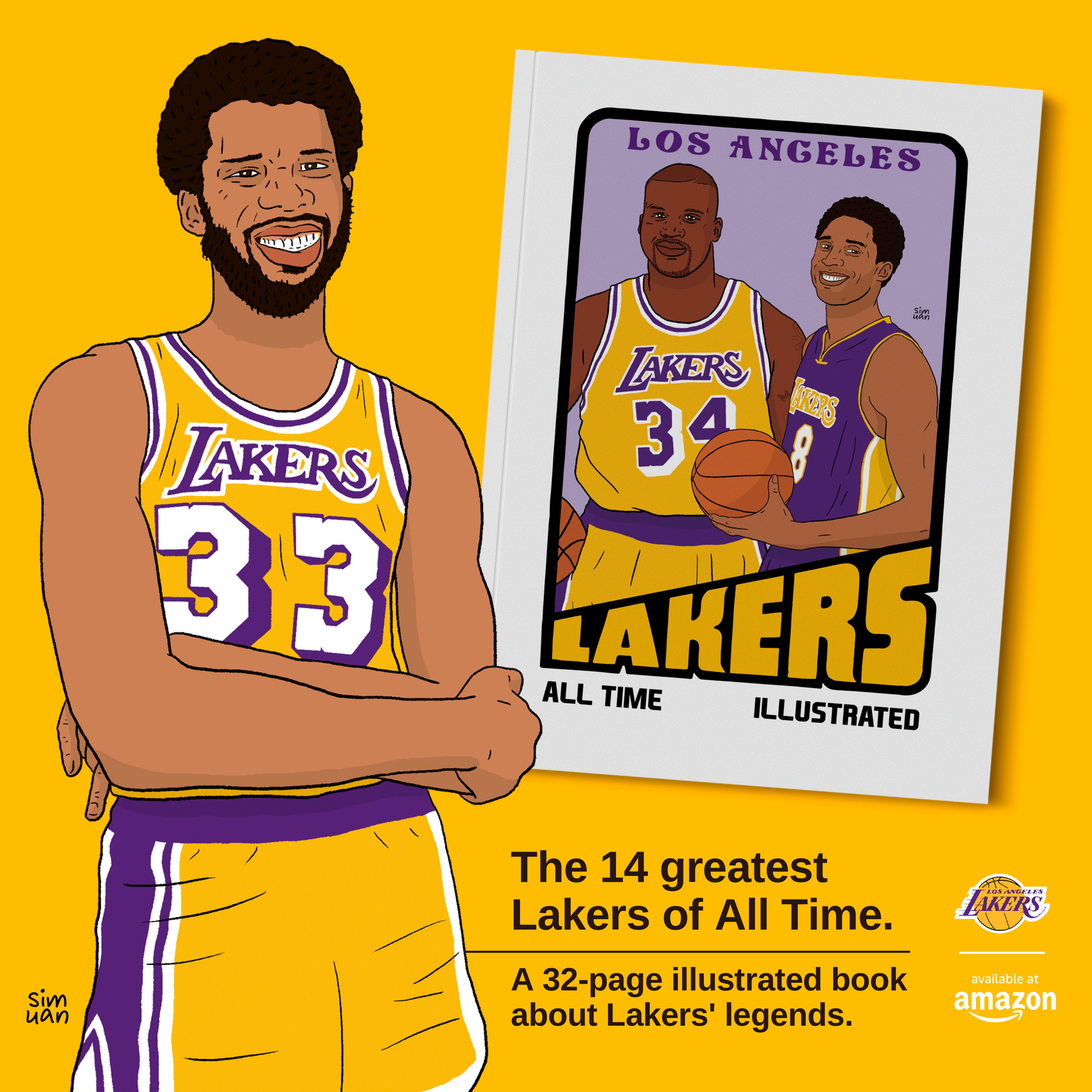 Lakers All-Time Illustrated by Simone Colongo on Dribbble