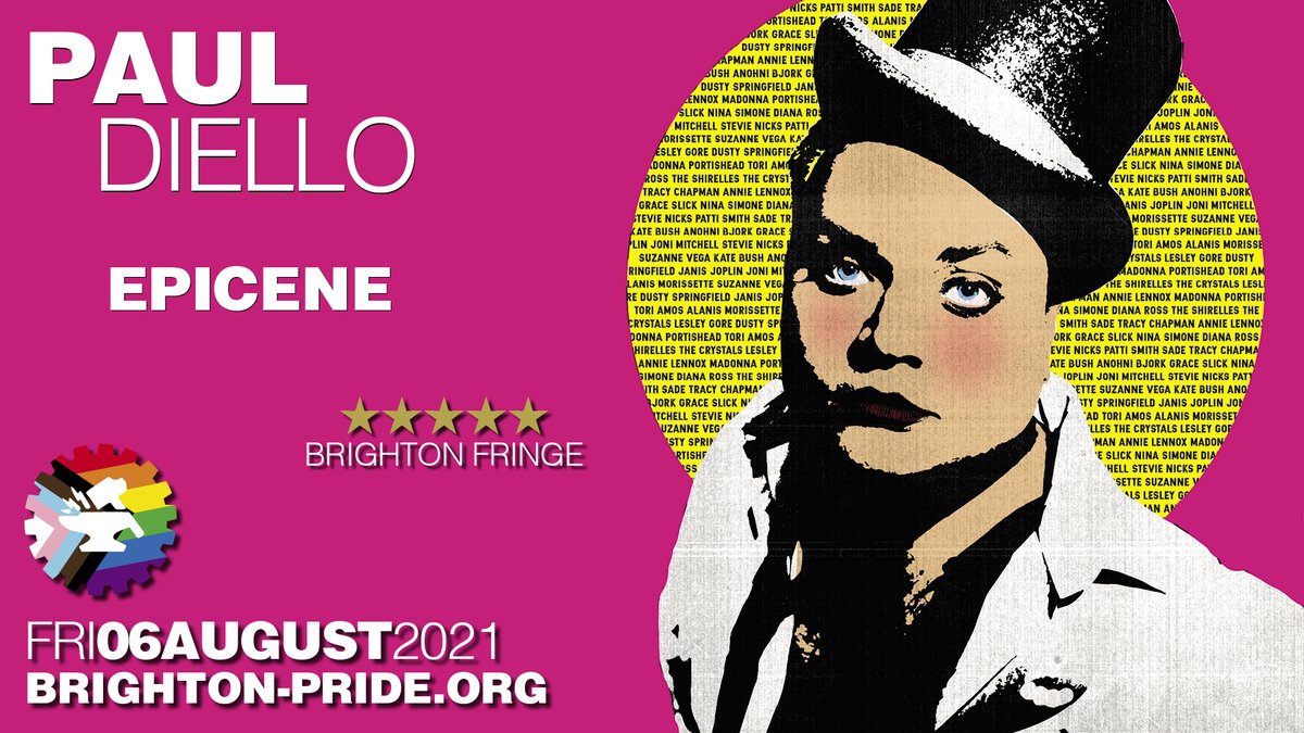 06 AUGUST: We are excited to welcome award winning avant-garde singer songwriter <a href="/pdiello/">PAUL DIELLO</a> as part of #PrideAtTheIronworks at <a href="/IronworksBTN/">Ironworks Studios Brighton</a> for EPICENE, his gender-blending celebration of iconic women in music. 
Tickets &amp; Info:
brighton-pride.org/06-august-epic… 

#HereForCulture
#Pride