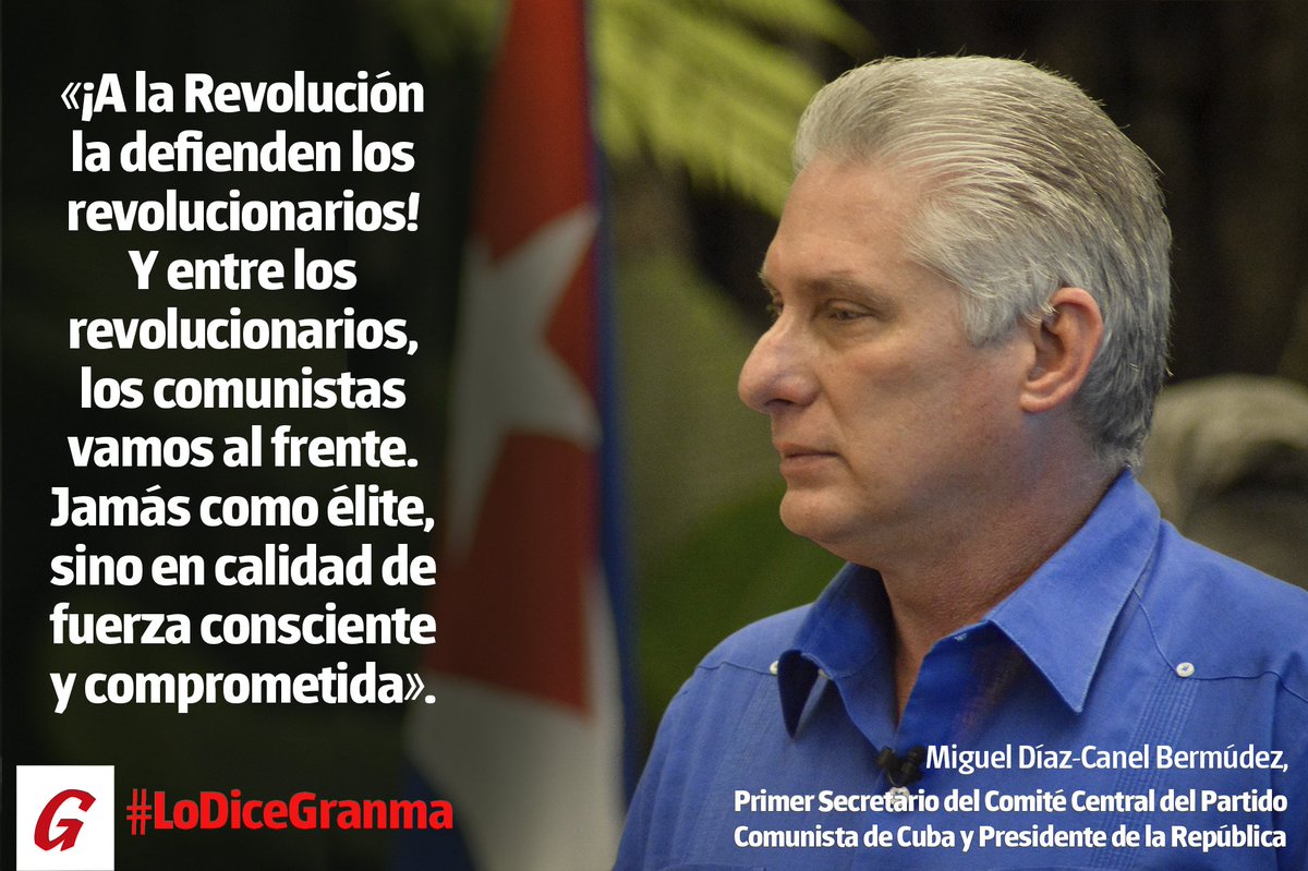 #CubaSoberana 
#LaCalleEsDeLosRevolucionarios 
#Cuba 
Tiene un Partido de comunistas verdaderos, frente a su pueblo en el combate.
