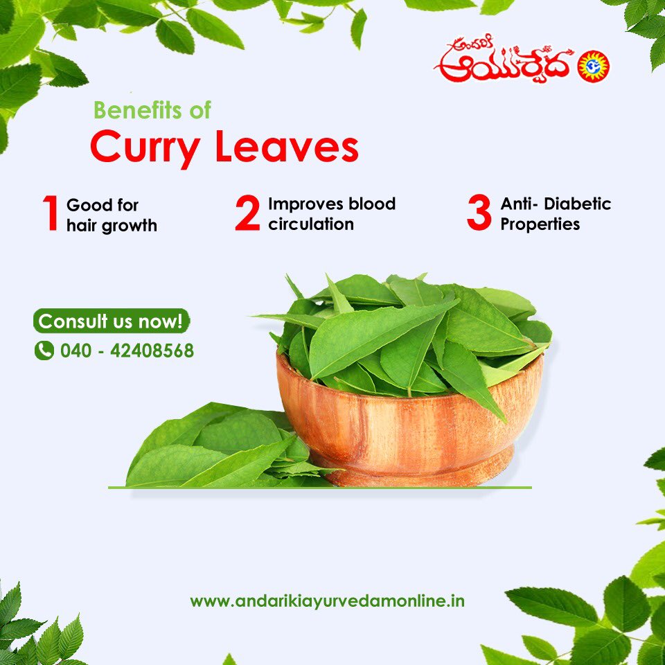 AndarikiA's tweet photo. Benefits of Curry Leaves Good for hair growth Improves blood circulation Anti- Diabetic Properties. #curryleaves🌿 #ayurvedalifestyle #andarikiayurvedam https://t.co/bMhPFkWa2N