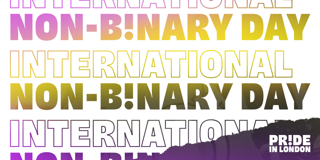 PrideInLondon's tweet image. Happy #InternationalNonBinaryDay! To our non-binary community — we see you, we hear you, we support you and we celebrate you every day of the year. 💛🤍💜🖤