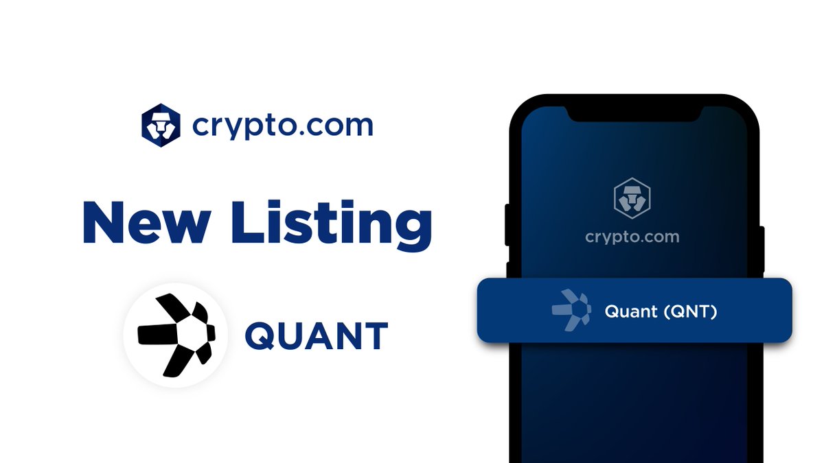 Quant is listed in the Crypto.com App 🔔 Buy $QNT at true cost with USD, EUR, GBP, and 20+ fiat currencies. Download the App to start trading #QNT now! 👉 crypto.onelink.me/J9Lg/6fd5d39
