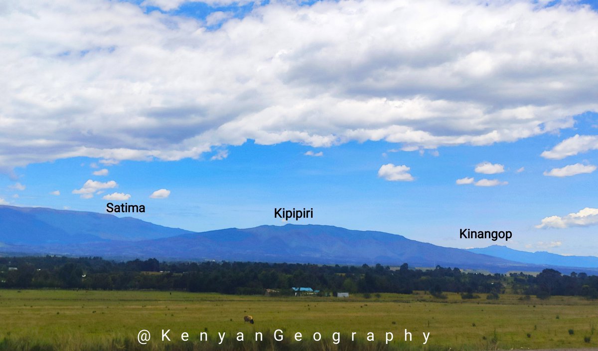 kenyangeography's tweet photo. Nyandarua is mountain county. Few other places in Kenya have as many peaks over 3000m high.

The relatively high elevation of Kinangop plateau reduces the prominence of these mountains but peaks like Satima (4001m) &amp; Kipipiri (3349m) are some of the highest places in Kenya. https://t.co/UTponzipNG
