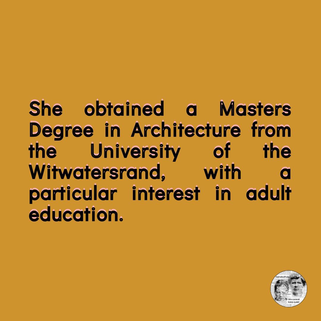 asinakuthula's tweet photo. Asinakuthula’s #wcw is Letlhabile Shubane, an architect with special interest in social justice. Read through our infographics to learn more. https://t.co/psHLjZtyiC