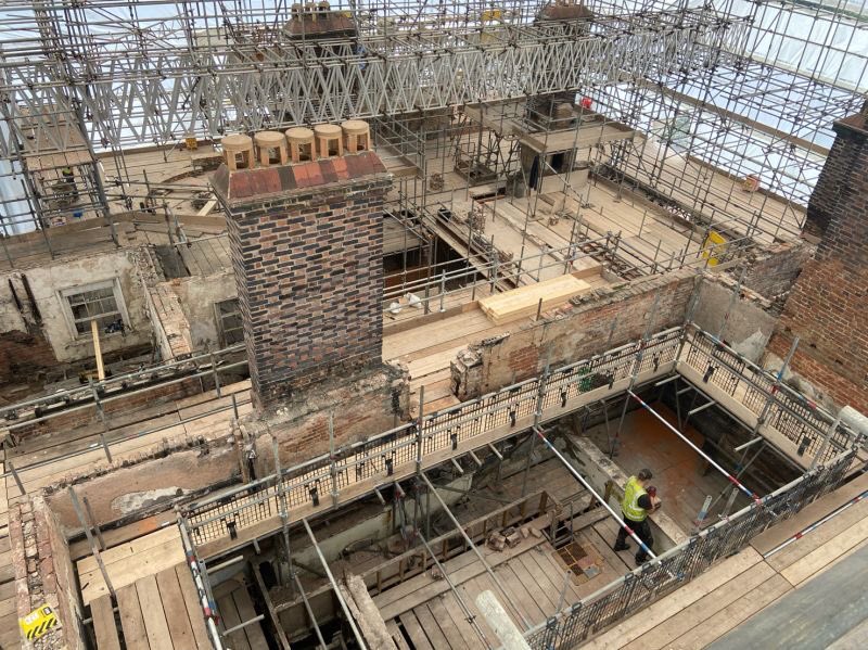 Reinstatement of Grade 2* listed Betley Court is progressing well. Keep up the good work <a href="/ConservationLtd/">Midland Conservation Ltd</a>
